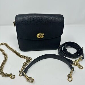 Coach Black Crossbody Bag with Gold Hardware